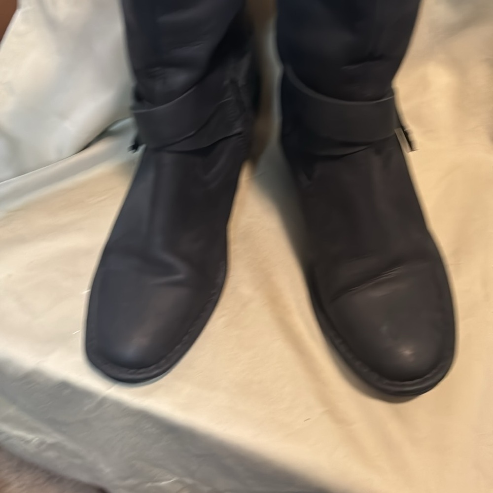 UGG Bandera black leather riding boots stunning excellent condition sz 6 - Picture 7 of 13